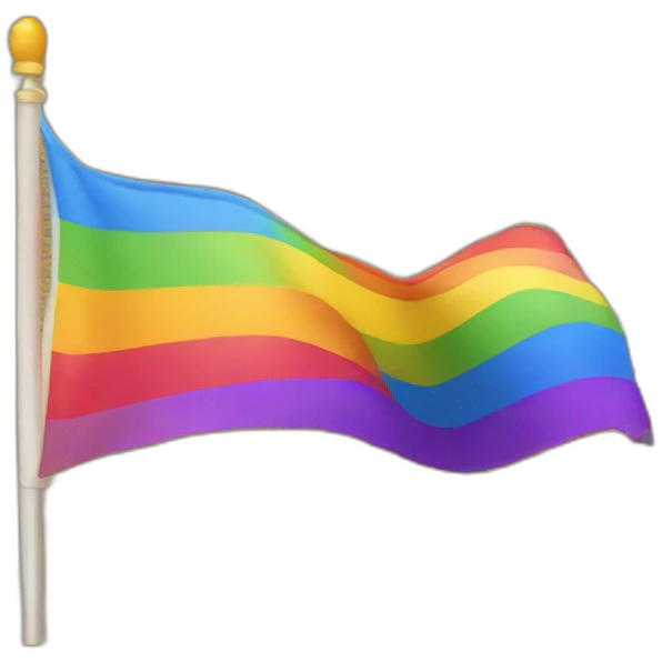 Drapeau LGBT qui brûle emoji