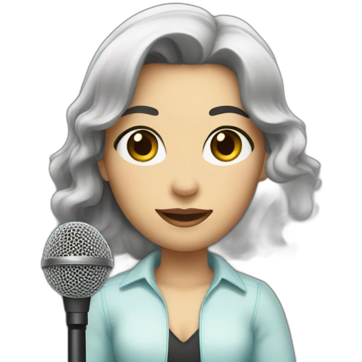 gracie abrams with a microphone  emoji