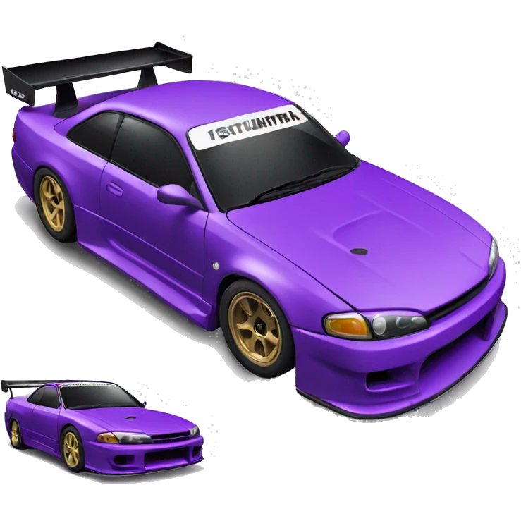 purple race car s14 emoji