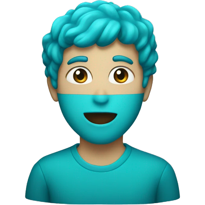 deep cyan heart emoji