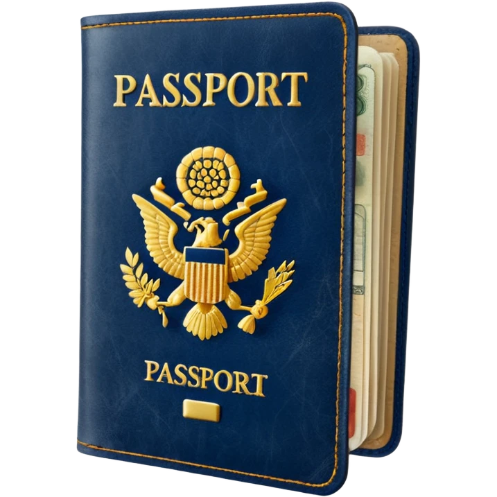 passport with visa stamp emoji