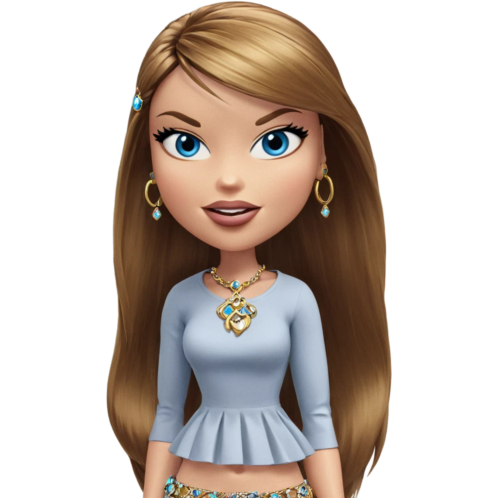 blue eyed girl with jewelry emoji