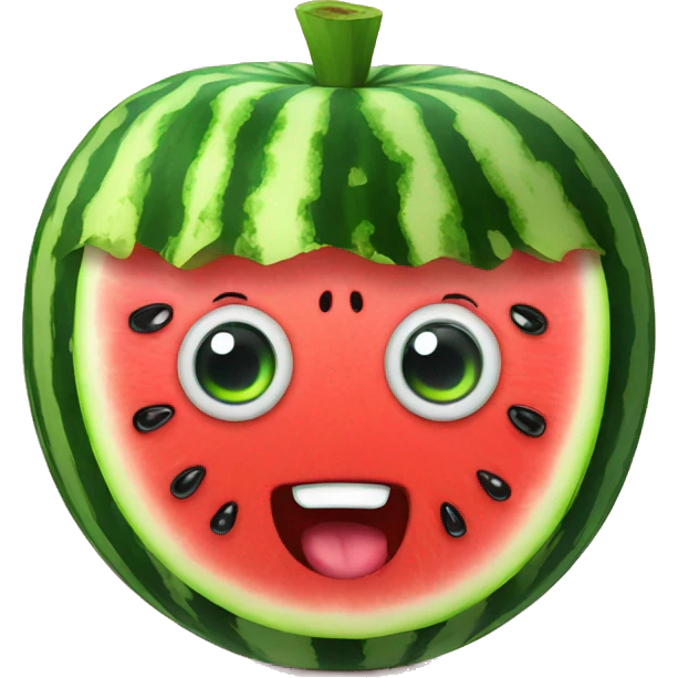 Watermelon with eyes emoji