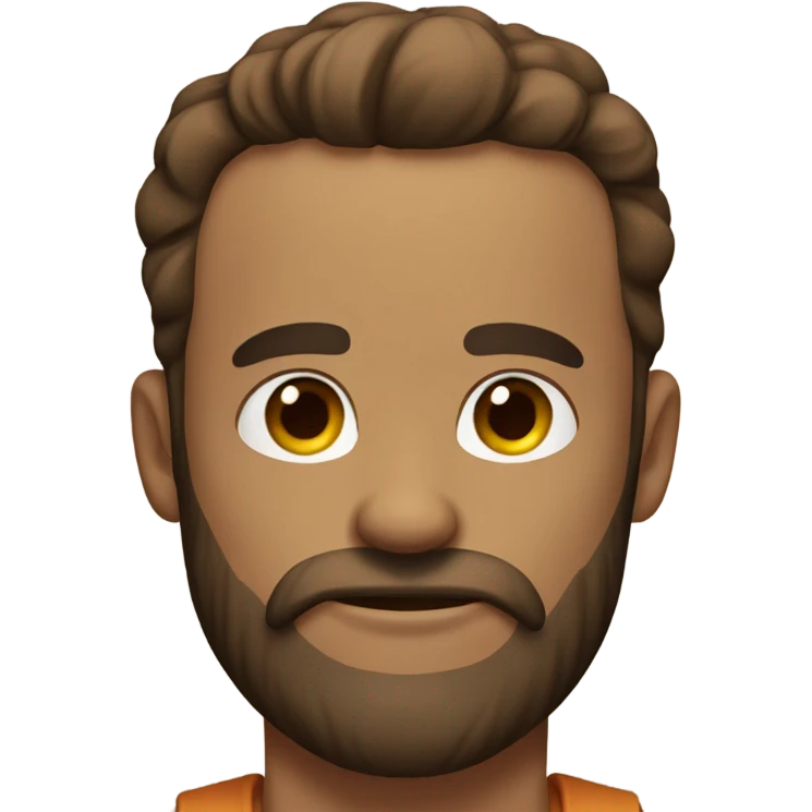 muscular male with brown beard emoji