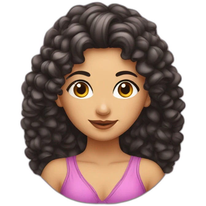 fille arabe au cheveux bouclés avec un bandeau  emoji