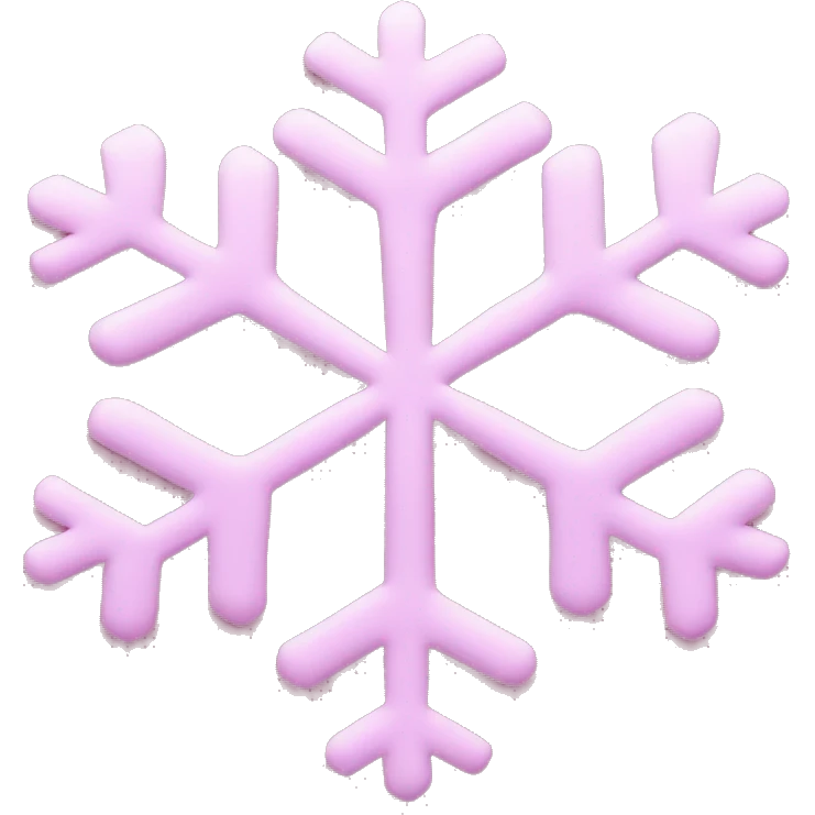 Pink snowflake emoji