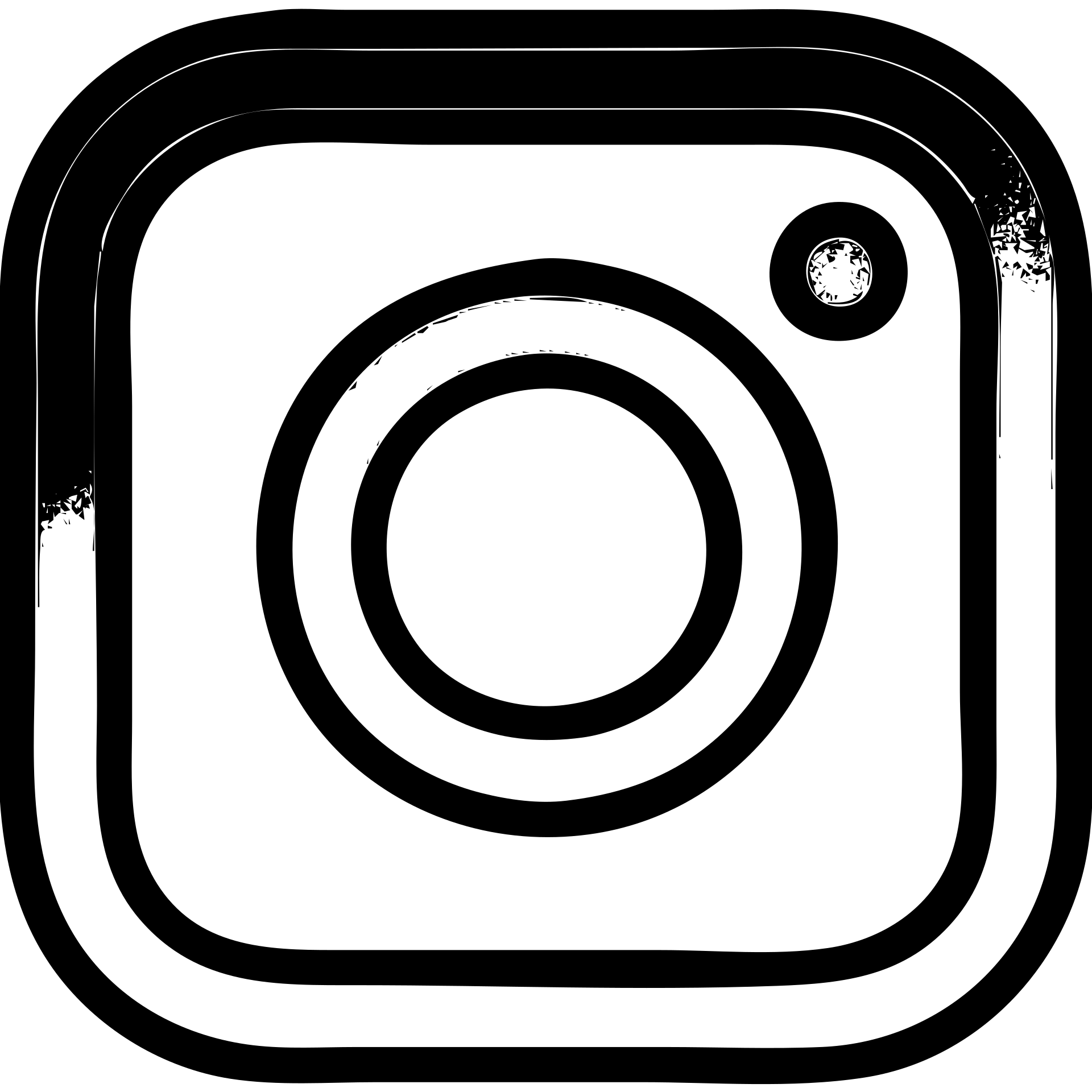 Modify the icon to have the exact Instagram official color gradient with purple, pink, orange, yellow, and white. Use a minimal black outline style with a transparent background. emoji