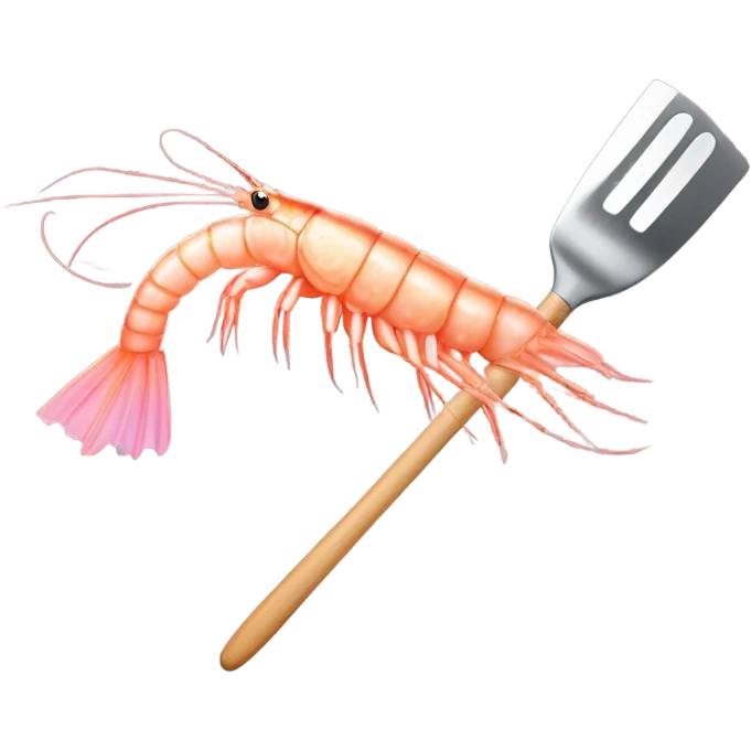 Shrimp with spatula  emoji