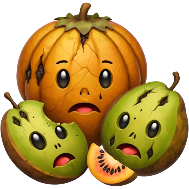small pile of rotten fruits emoji