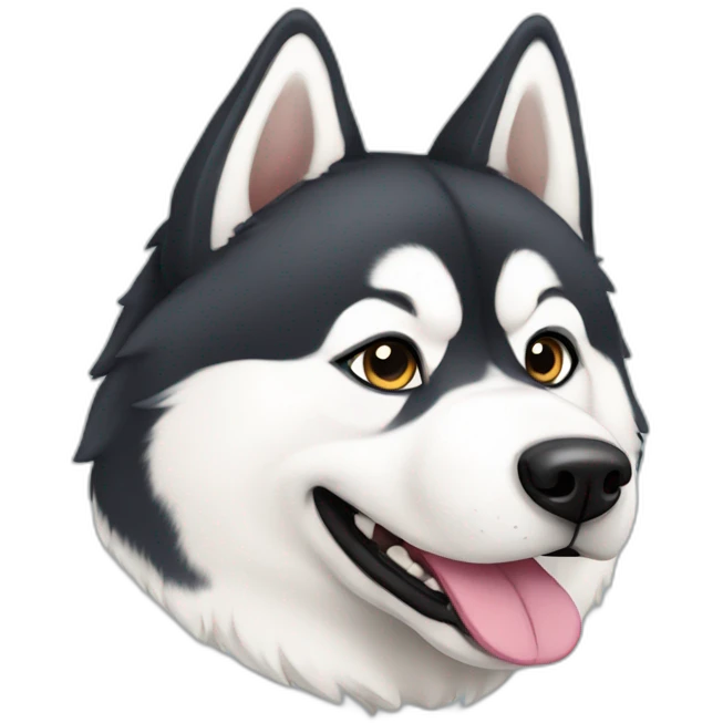 Fat Siberian Husky emoji