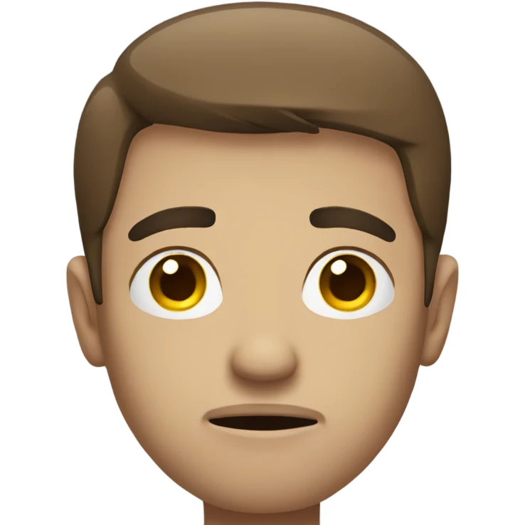 man with a sad emoji