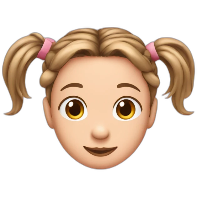 PIG TAIL HAIR STYLE  emoji