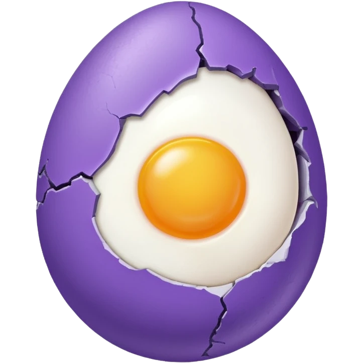 the egg in the violet circle emoji