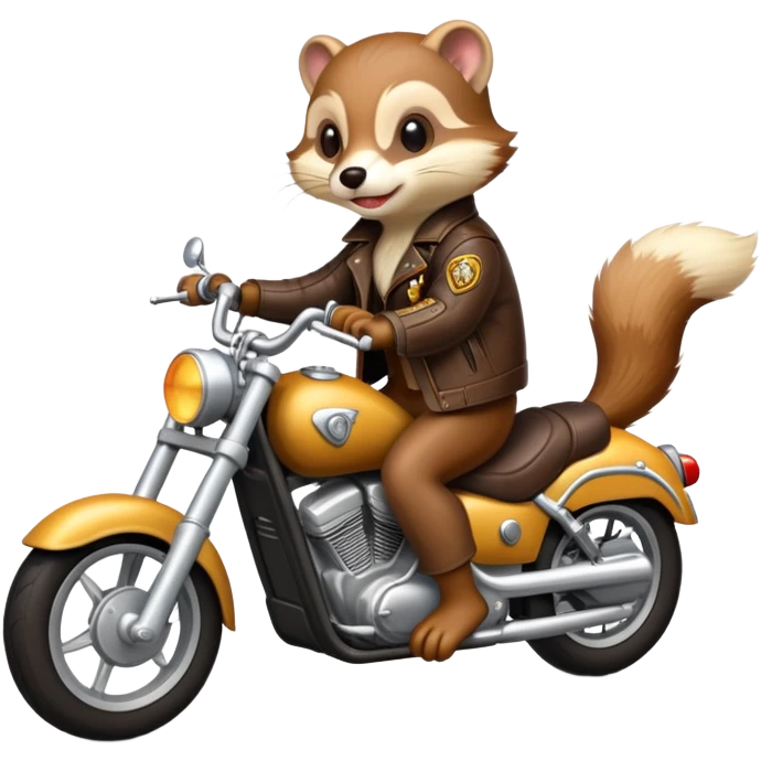 Weasel riding a motorcycle  emoji