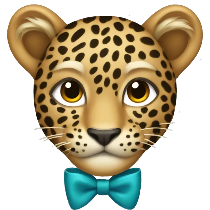 Leopard bow emoji