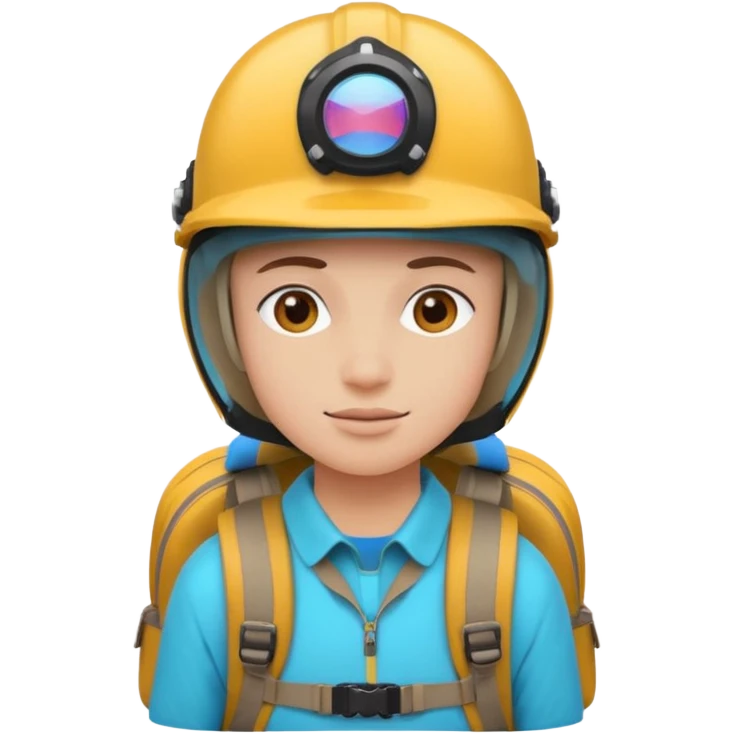 Colorful Helmeted Traveler emoji