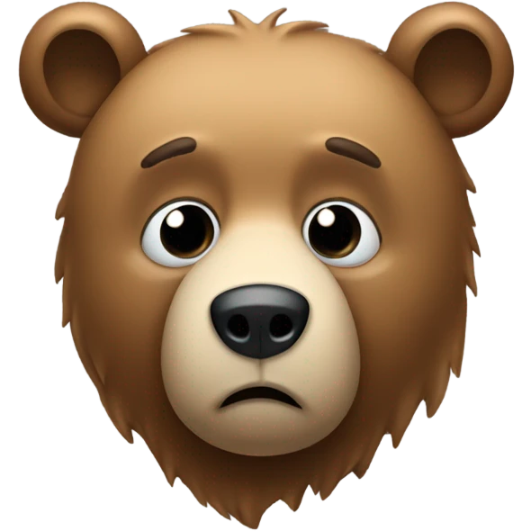 A sad and cold bear  emoji