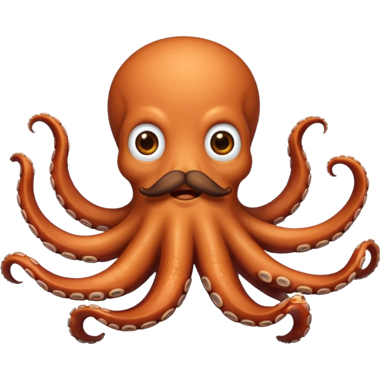 Octopus with mustache  emoji