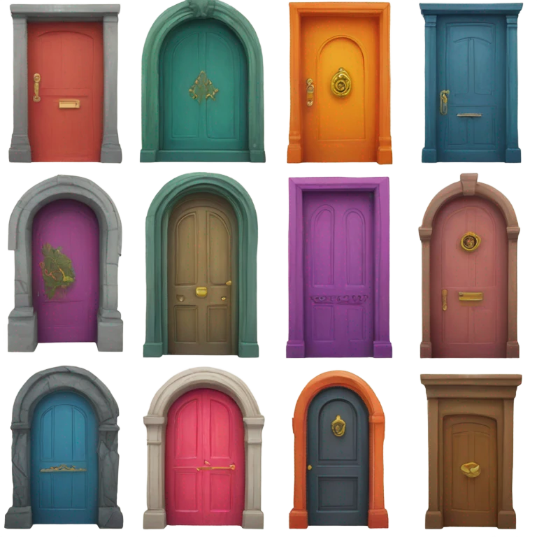 Coloursful doors emoji