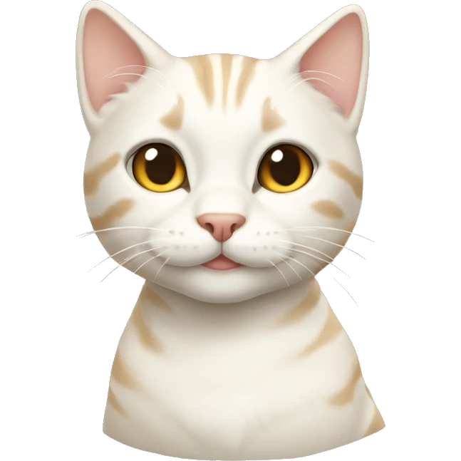 cream white tabby cat emoji