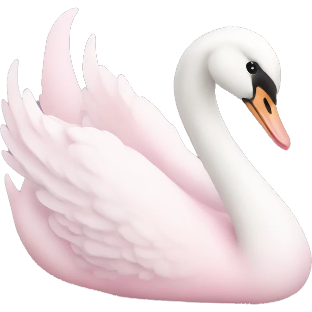 pastel pink swan emoji