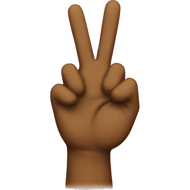 emoji holding up a peace sign emoji