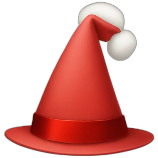 New Year's hat red emoji