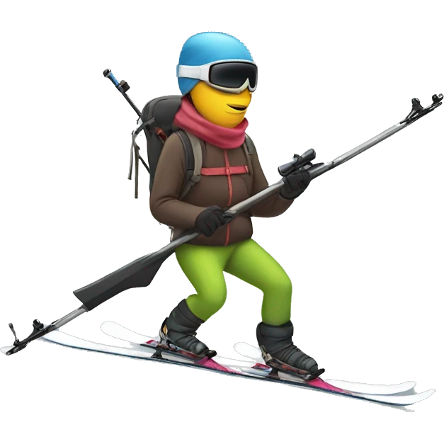 Skiing with rifles emoji