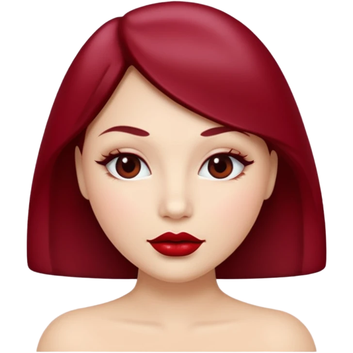 burgundy red lips emoji