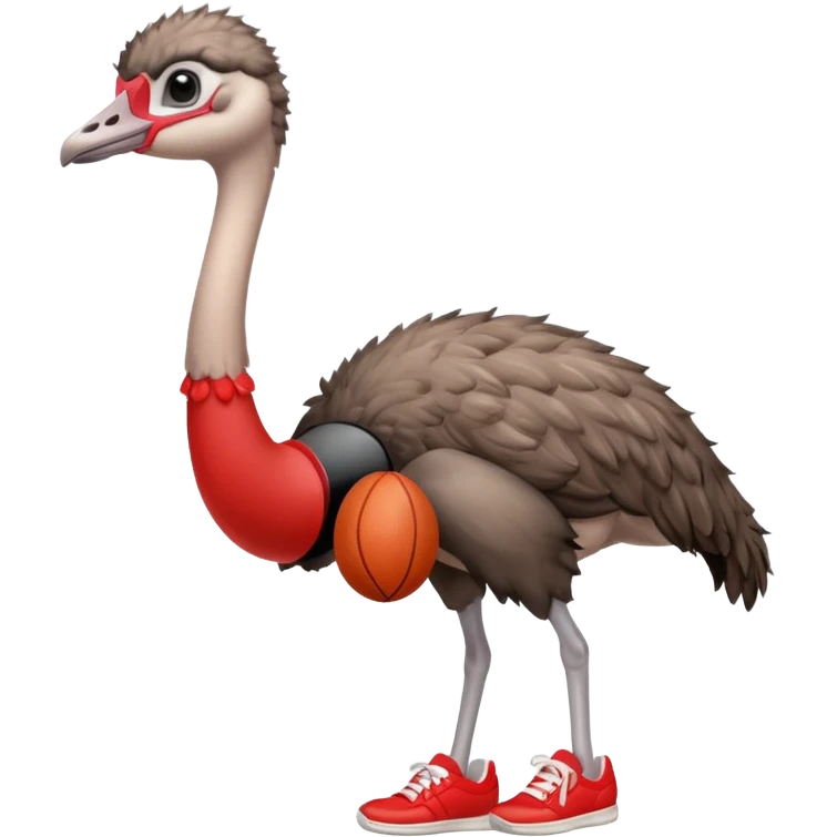  ostrich-in-red sneakers emoji