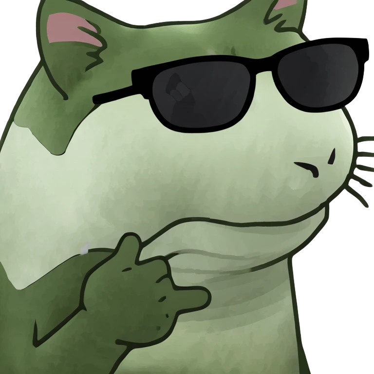 Cat with sunglasses emoji