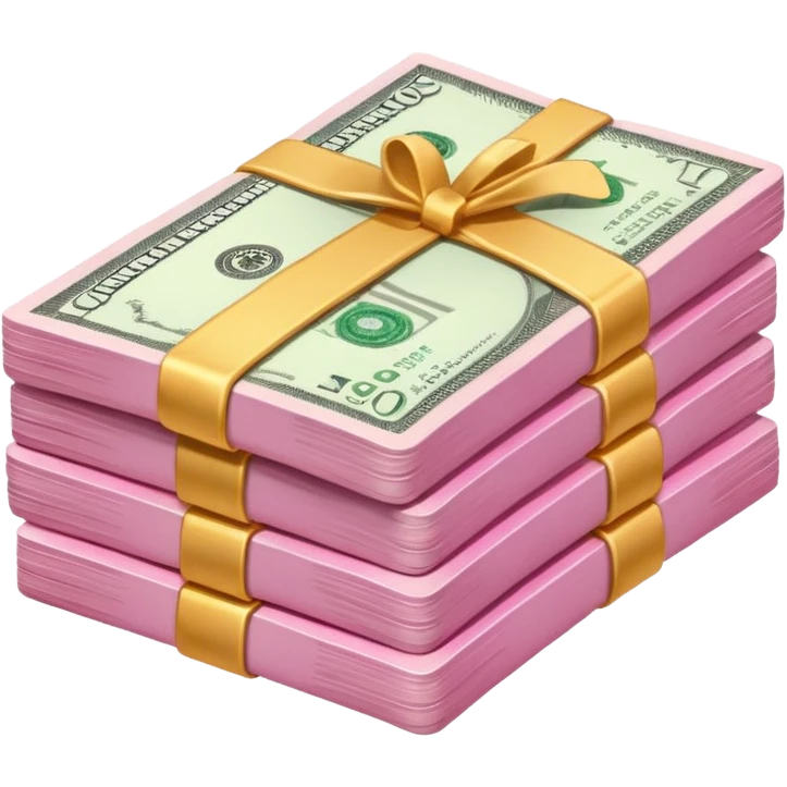 pink money stacks  emoji