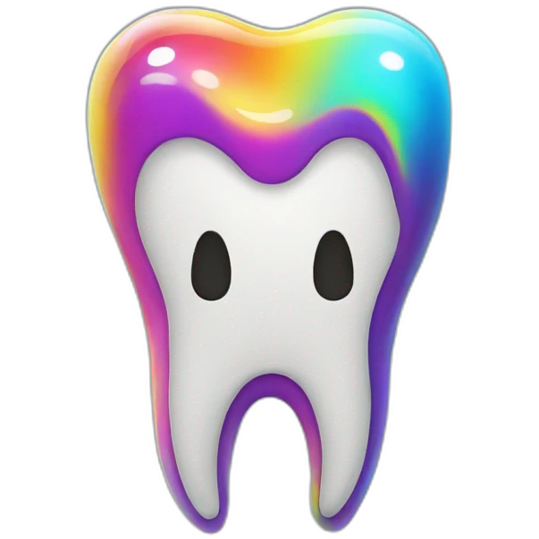 long psychedelic tooth emoji