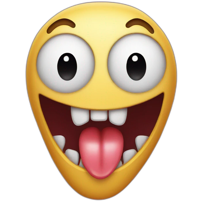 cursed drooling smiley emoji emoji