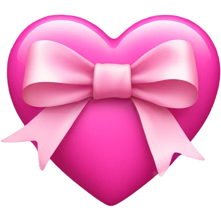 Pink heart with bow emoji