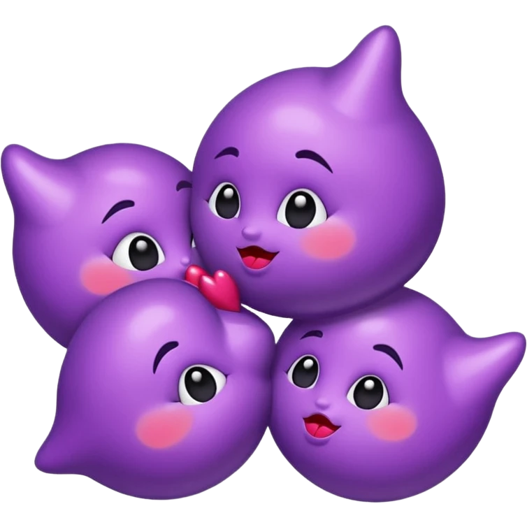 purple kiss  emoji