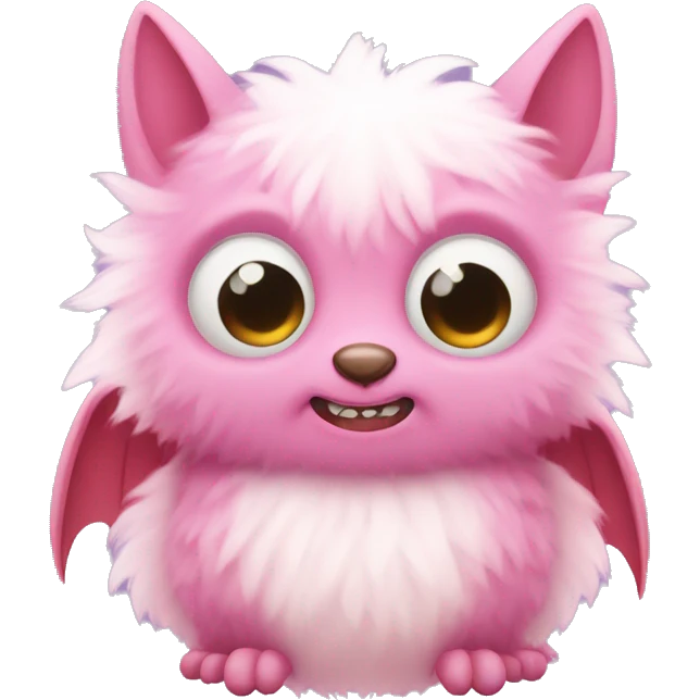 pink and white fluffy bat emoji