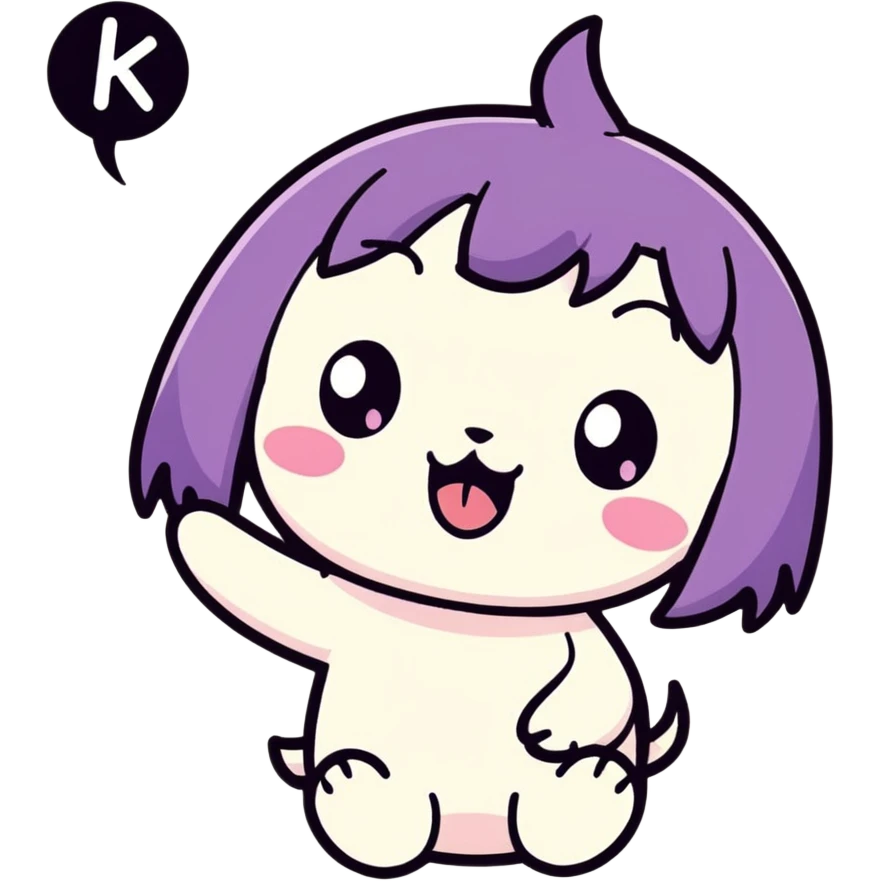 Kuromi flying kiss  emoji