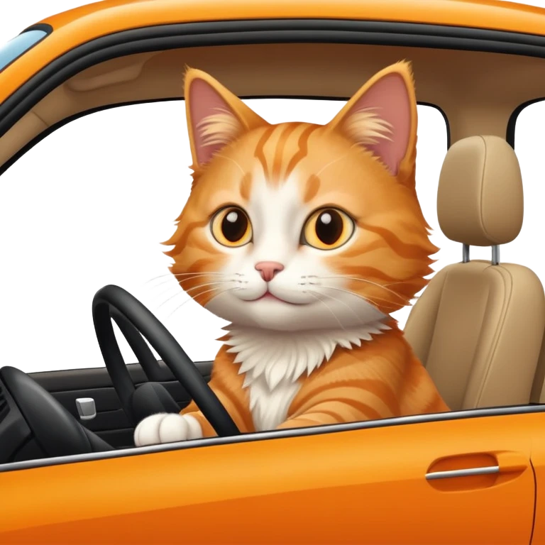 cat in a car  emoji