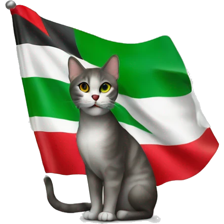 cat with palestine flag emoji