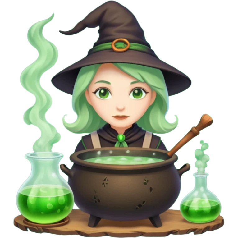 green witch cooking potion emoji