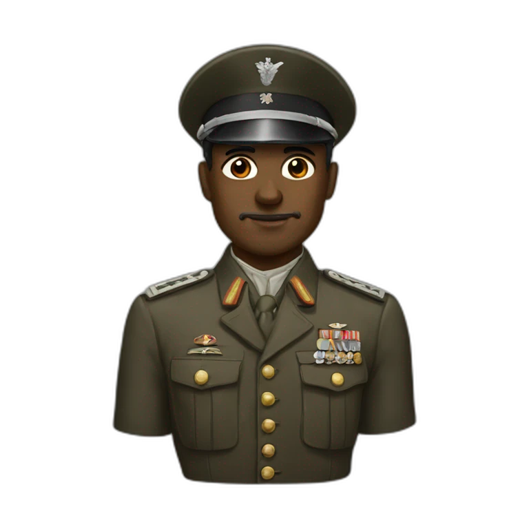 black man as a world war two german general emoji