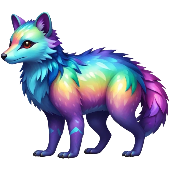 Exotic shiny rare epic cute Vernid-creature, full body, with random markings emoji