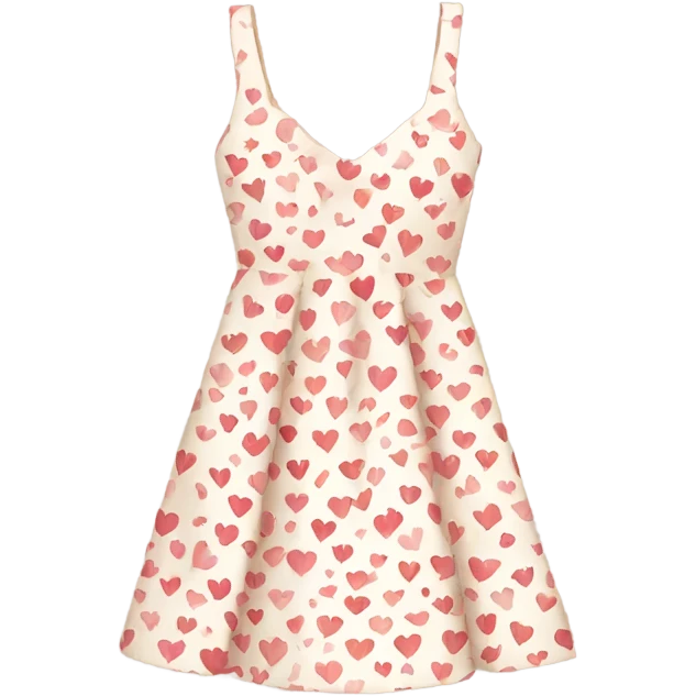 dress with a heart pattern emoji