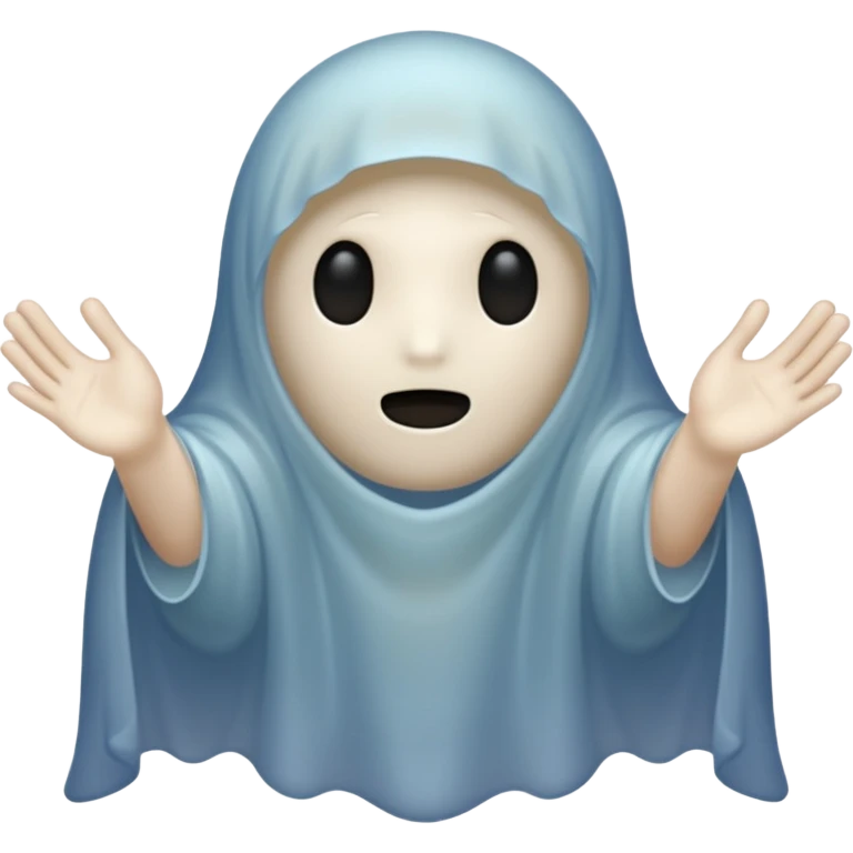 realistic ghost without a face emoji