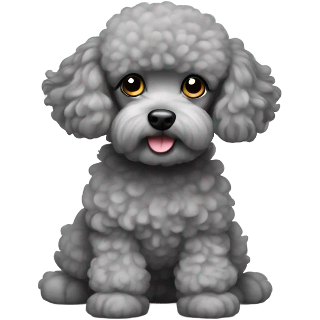 grey baby poodle emoji