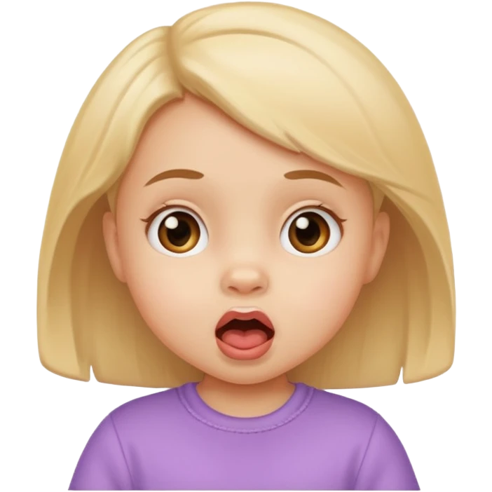 Bebe mujer con caras graciosas emoji