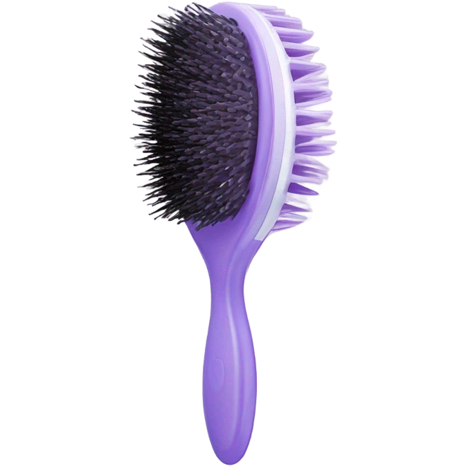 Light purple squishy hairbrush emoji