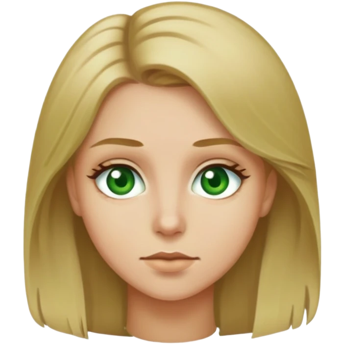 Dirty blonde hair Green eyes￼ emoji