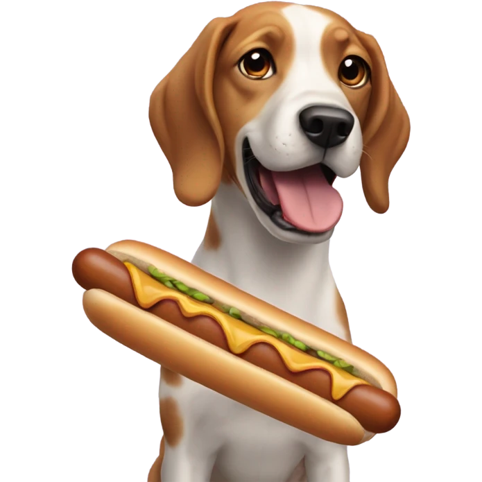 Dog with Hot Dog  emoji